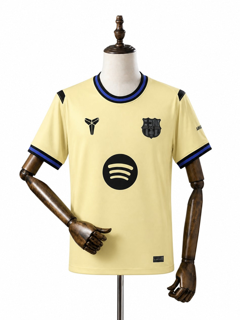 Camisa Barcelona - 2º Uniforme Torcedor 2025/26 frente manequim fundo branco