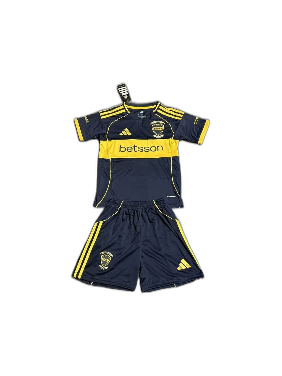 Camisa 2025-26 Boca Juniors Home Infantil frente fundo branco