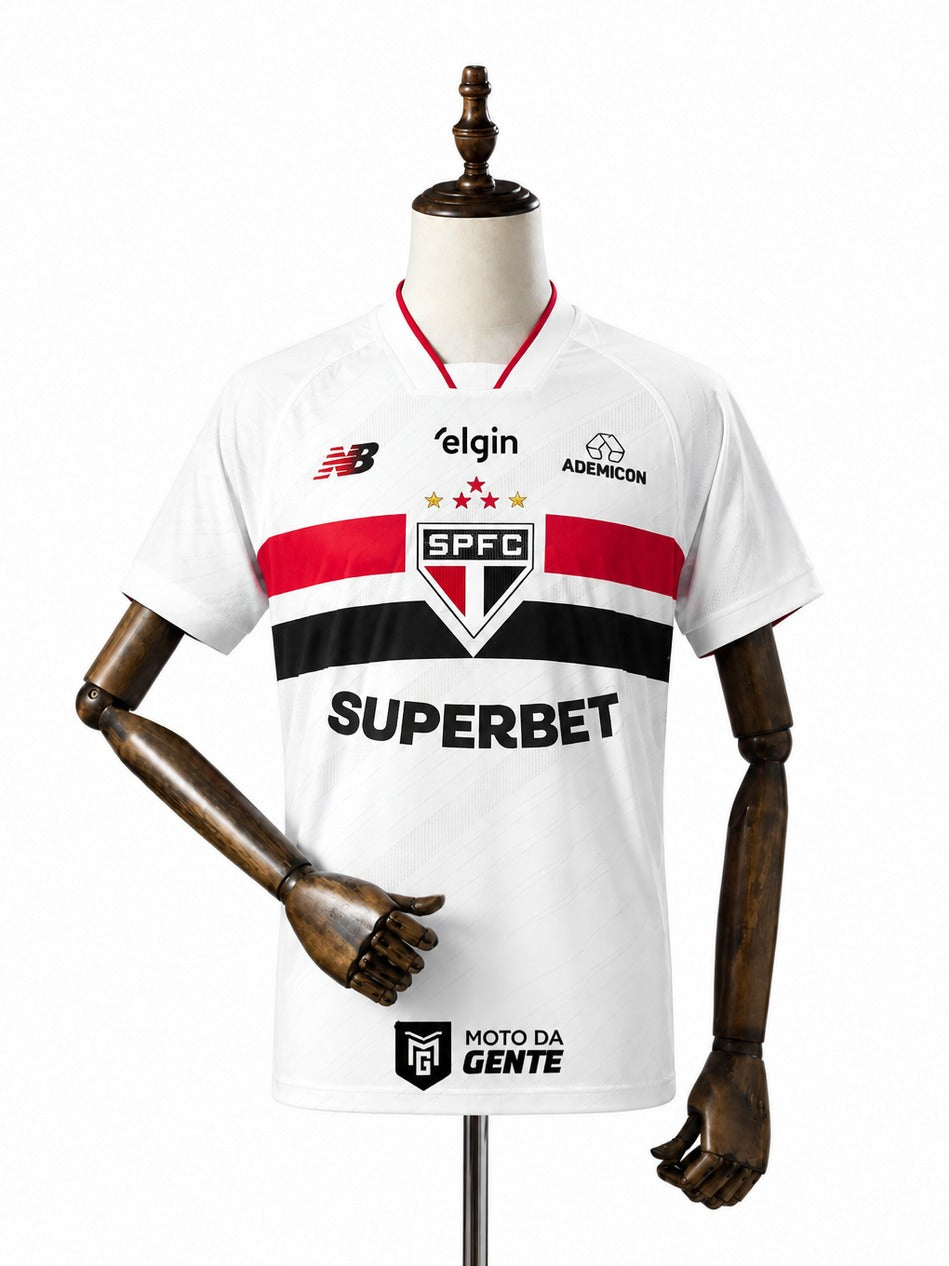 Camisa São Paulo - 1º Uniforme Jogador Completa 2026/2027 frente manequim