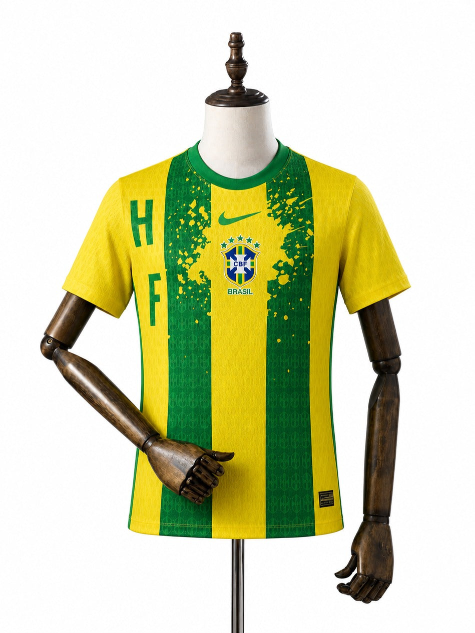 Brazil National Team Green-Yellow Jersey 2026 frente manequim fundo branco