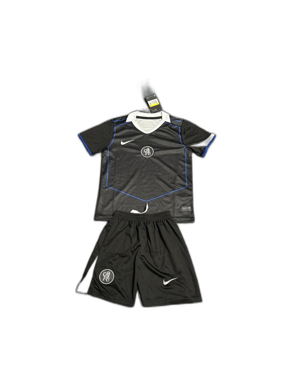 Camisa 2025-26 Chelsea III Infantil frente fundo branco