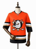 Anaheim Ducks NHL Jersey – Home & Away frente real web manequim fundo branco