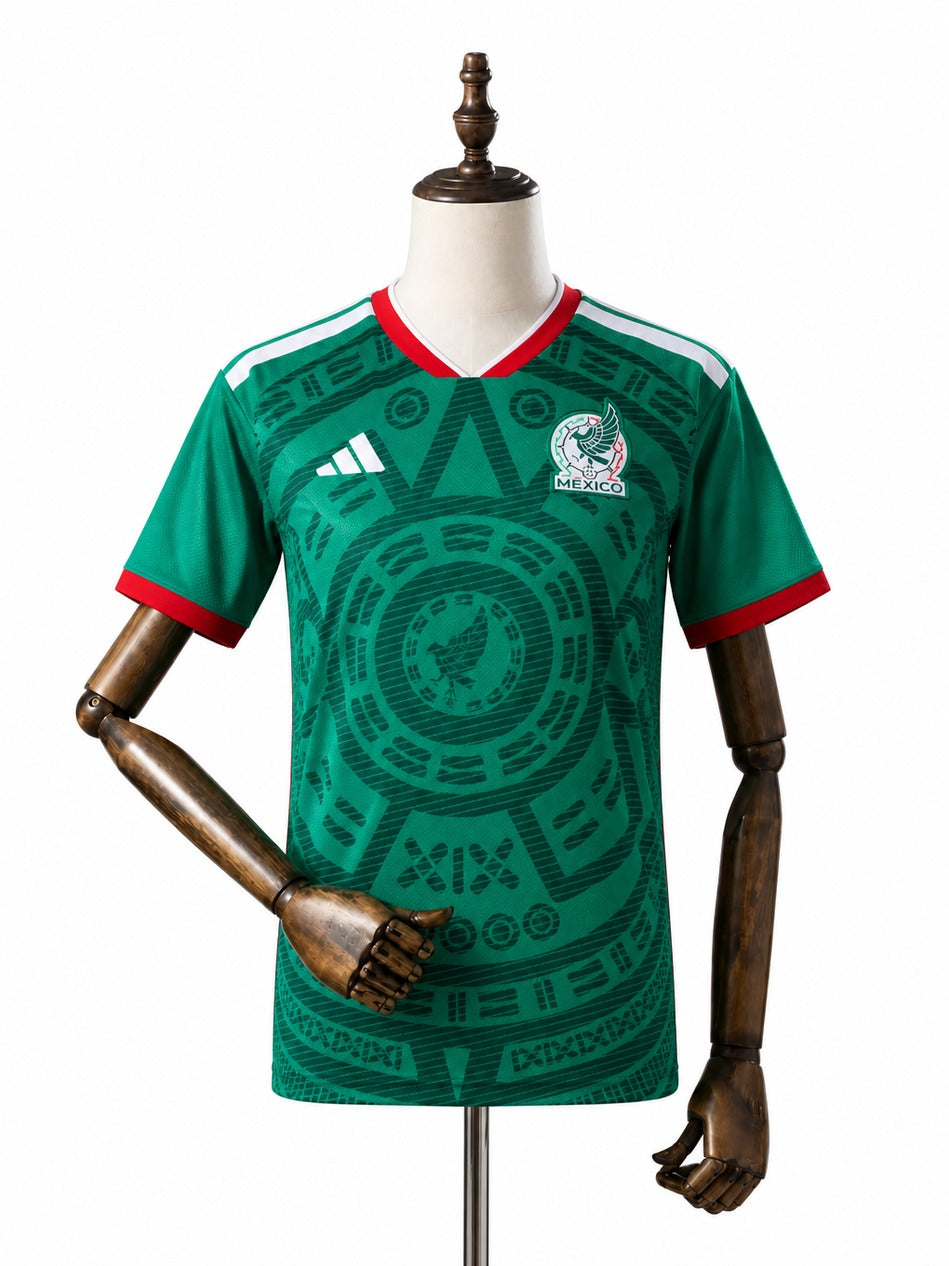 Camisa Seleção México 1 uniforme 2026 frente manequim fundo branco