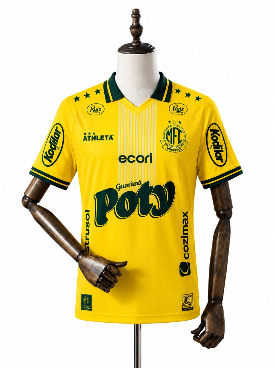 Camisa Mirassol – 1º Uniforme Torcedor 2026 frente manequim