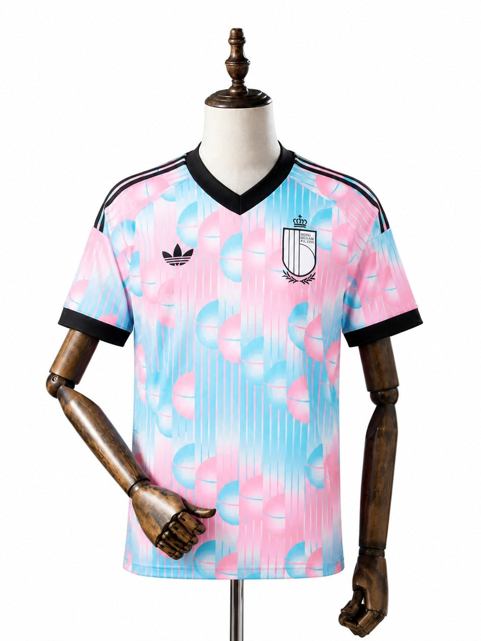 Camisa Seleção Bélgica - 2º Uniforme Torcedor 2026 frente manequim fundo branco