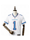 Camisa Tennessee Titans Away (Visitante) NFL frente manequim fundo branco