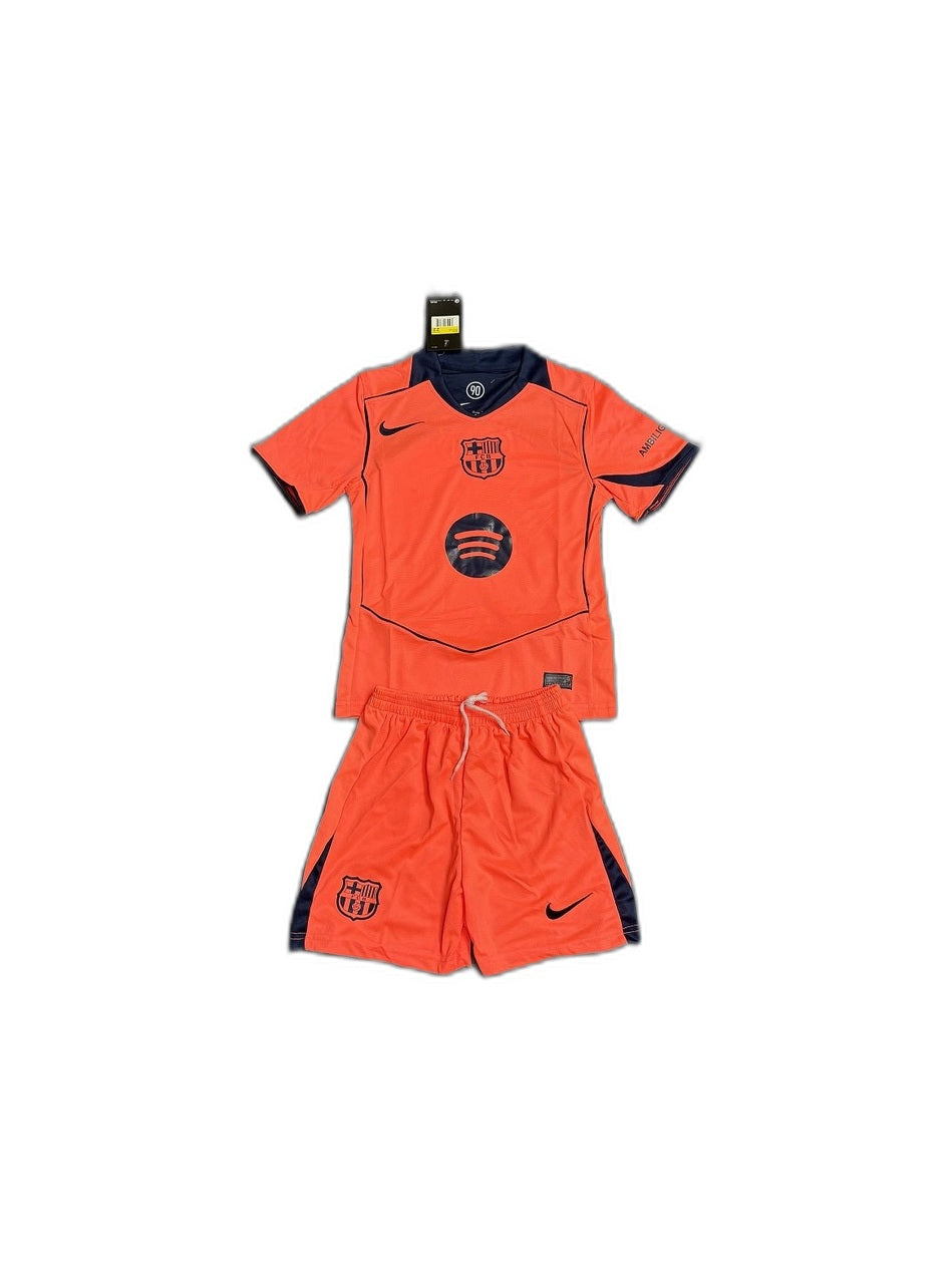 Camisa 2025-26 Barcelona III Infantil frente fundo branco