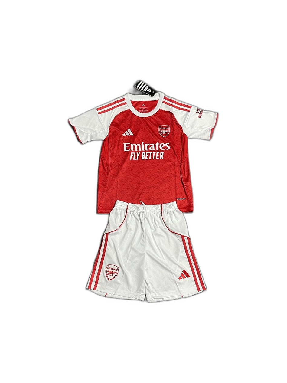 Camisa 2025-26 Arsenal Home Infantil frente fundo branco