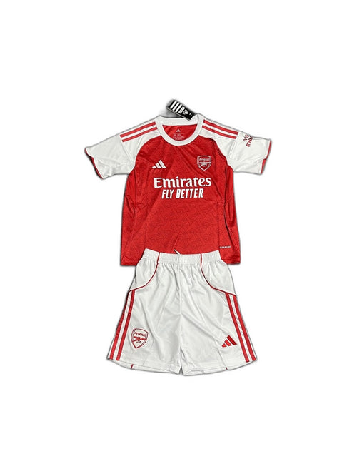 Camisa 2025-26 Arsenal Home Infantil frente fundo branco