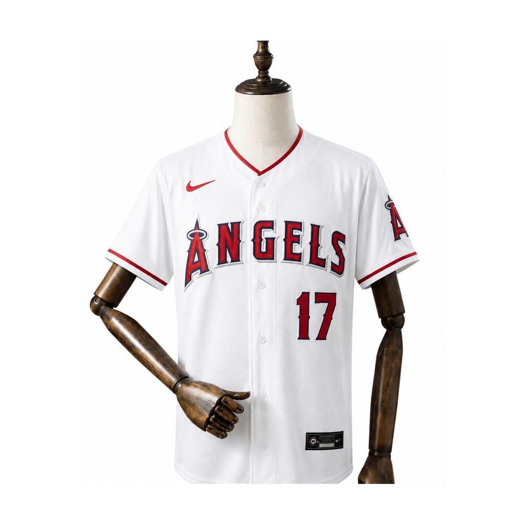 Los Angeles Angels MLB – Camisa Oficial Primeira (Home) frente manequim fundo branco