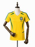 Camisa Brasil Feminina Amarela 2002 manequim fundo branco