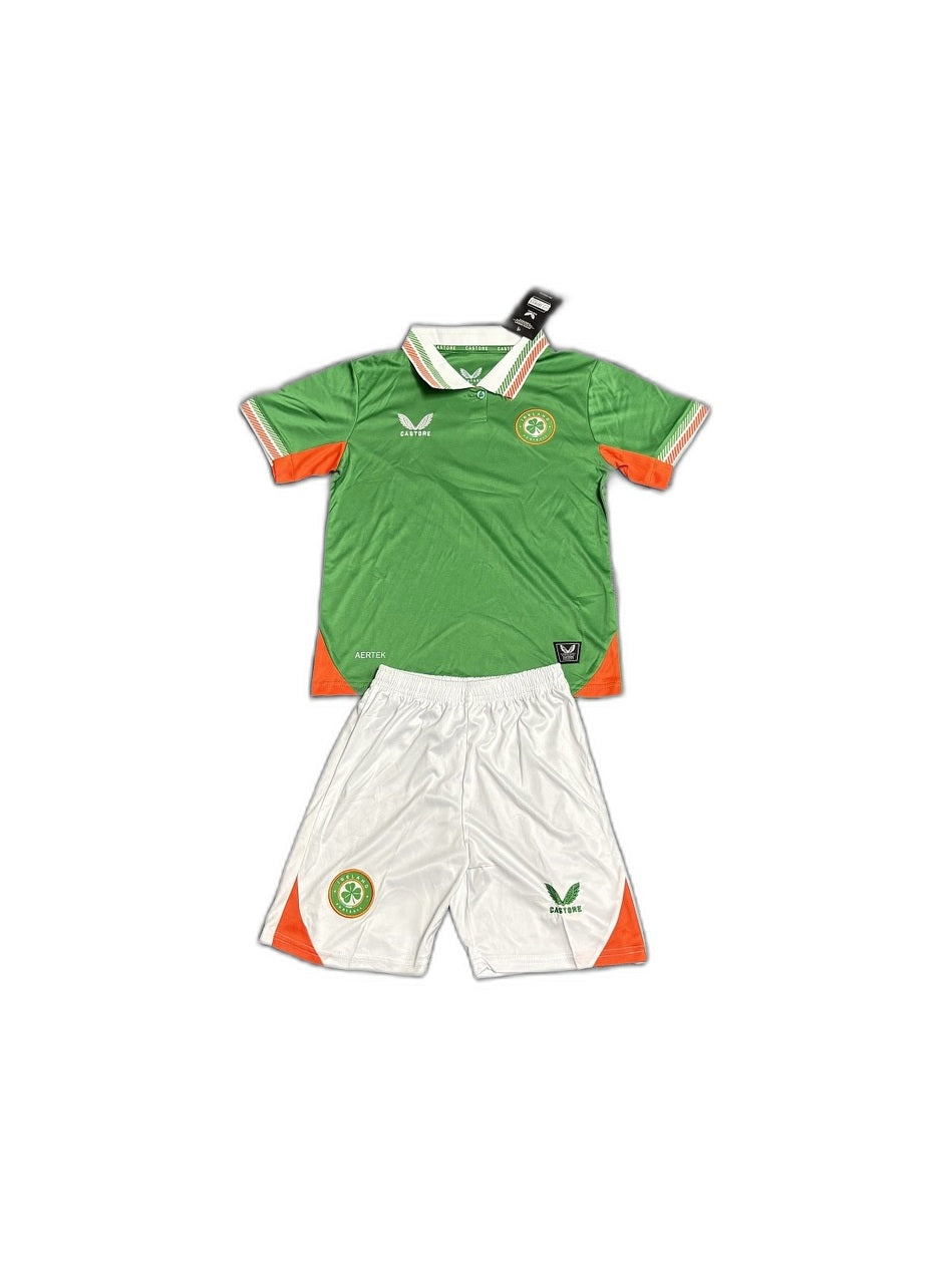 Camisa 2025-26 Ireland Home Infantil frente fundo branco