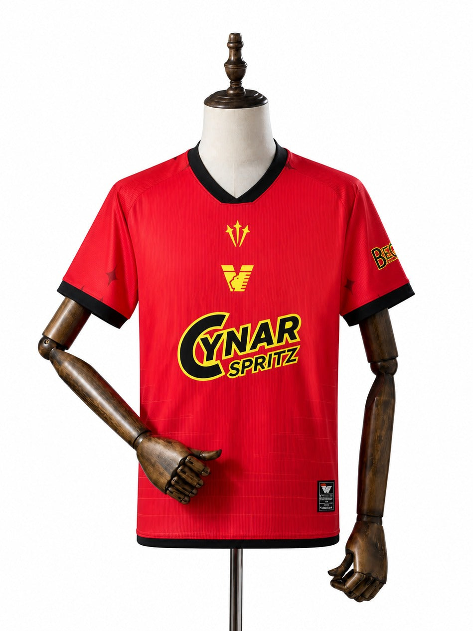 Camisa Venezia - Camisa Red Torcedor 2026/27 frente manequim fundo branco
