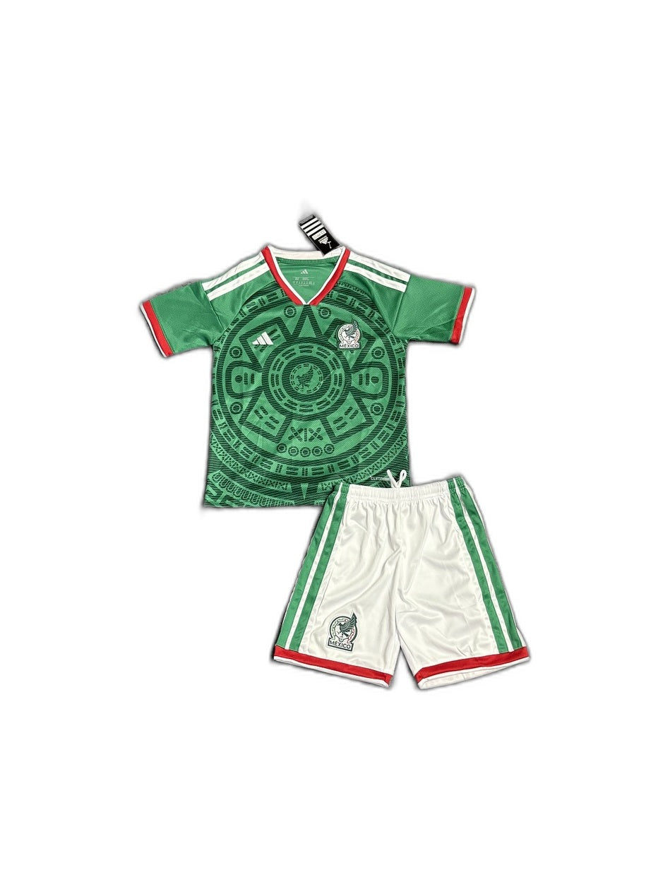 Camisa 2026 Mexico Home Infantil frente fundo branco