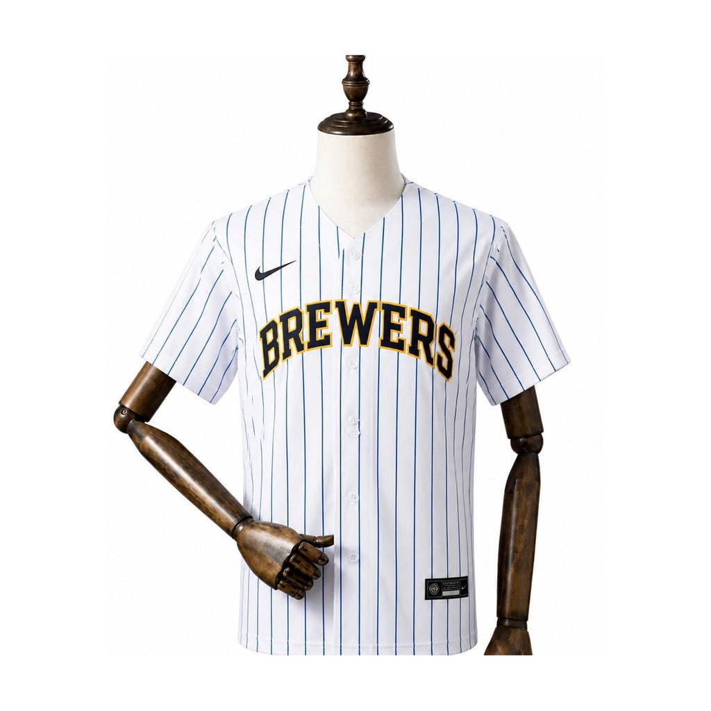 Milwaukee Brewers MLB – Camisa Oficial Primeira (Home) frente manequim fundo branco
