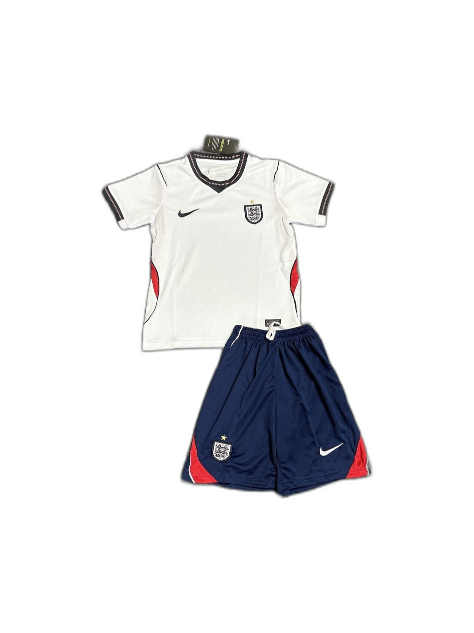 Camisa 2026 England home Infantil frente fundo branco