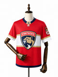 Florida Panthers NHL Jersey – Home & Away frente real web manequim fundo branco