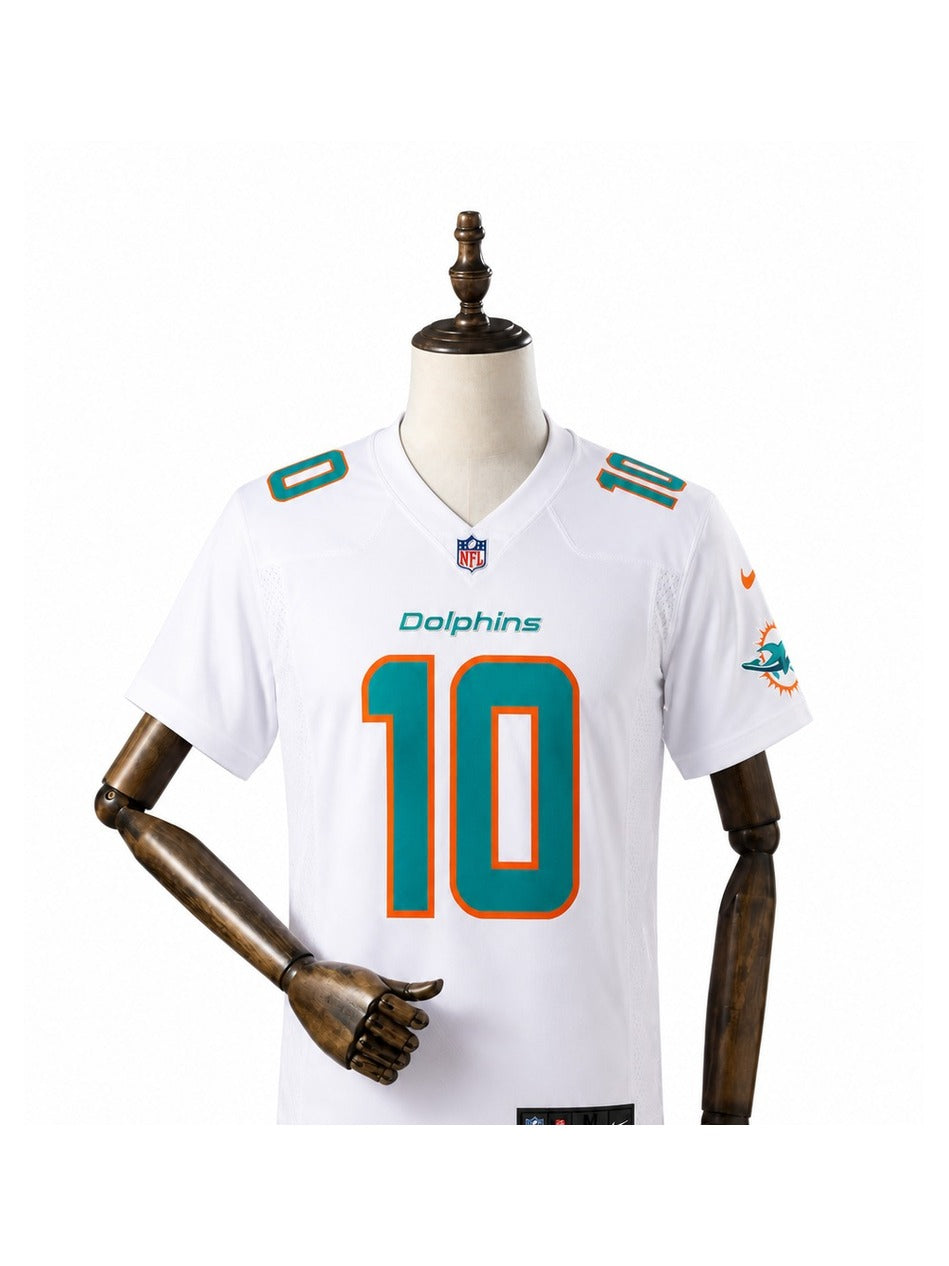 Camisa Miami Dolphins Away (Visitante) NFL frente manequim fundo branco