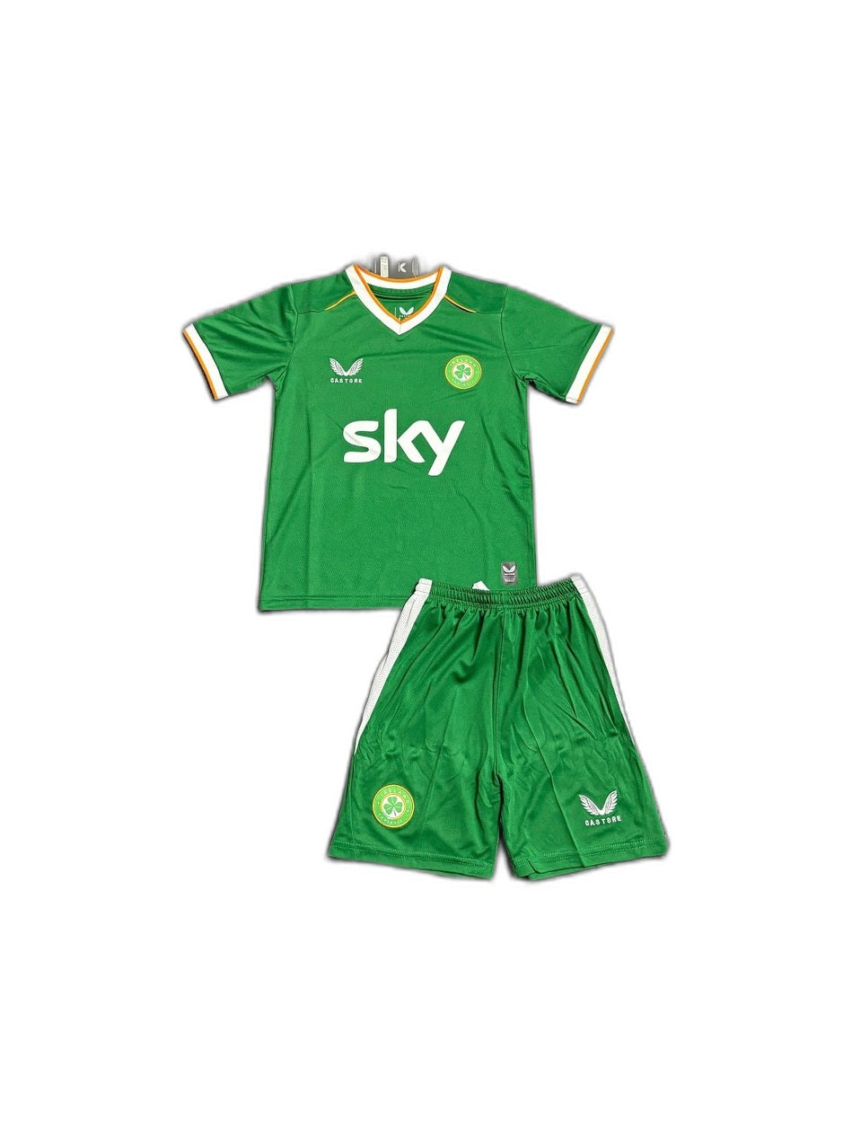 Camisa 2026 Ireland Home Infantil frente fundo branco