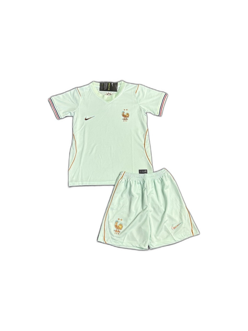 Camisa 2026 France Away Infantil frente fundo branco