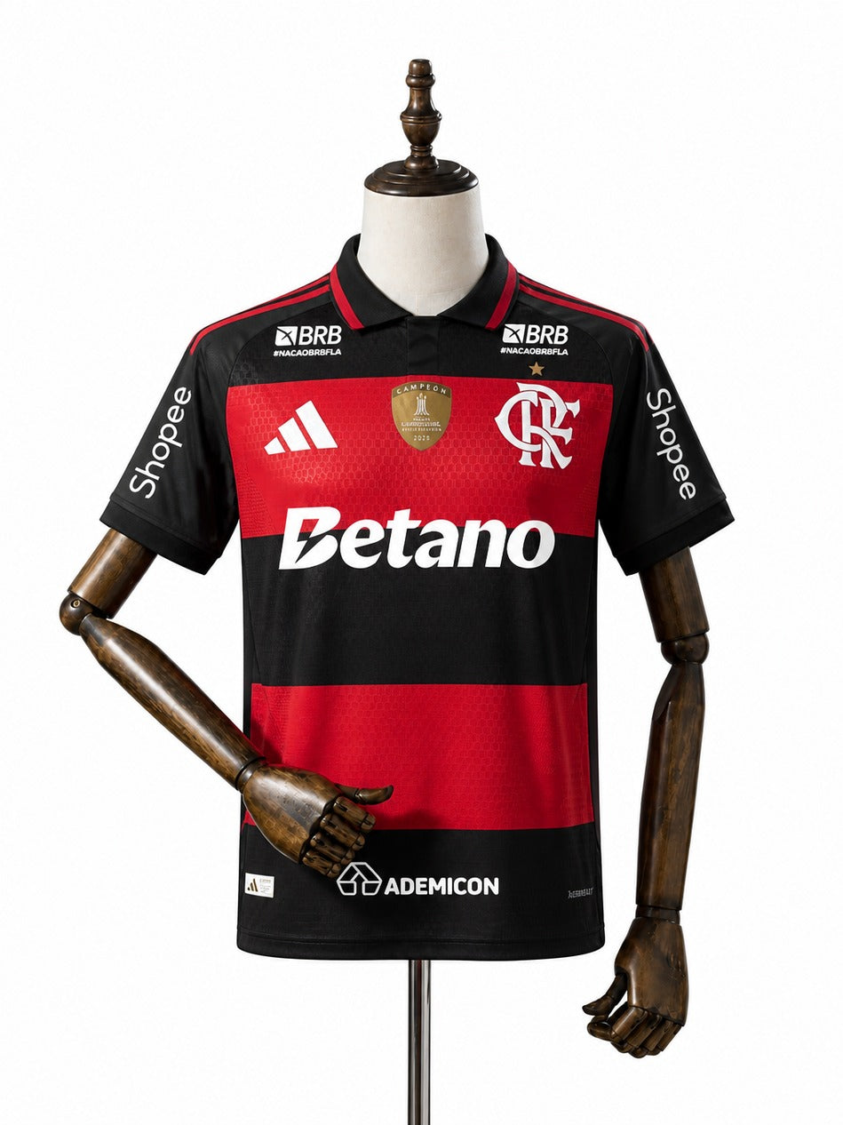 Camisa Flamengo - 1º Uniforme Jogador Completa 2026/2027 frente manequim