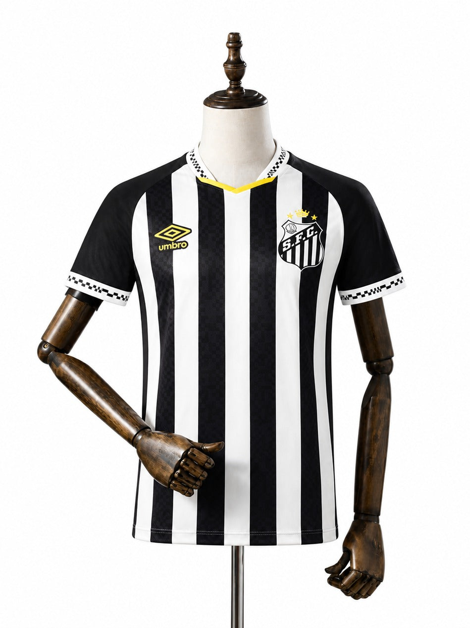 Camisa Santos - 2º Uniforme Jogador 2025/2026 frente manequim fundo branco