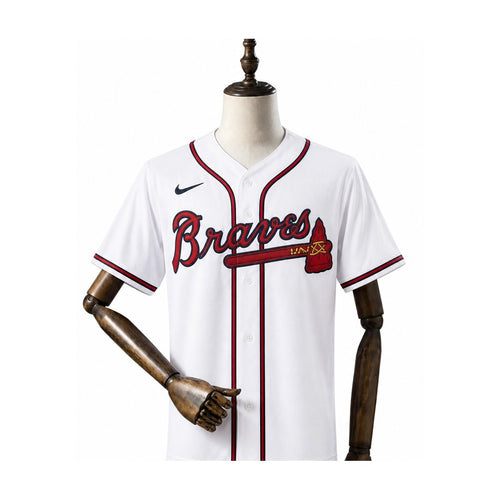 Atlanta Braves MLB – Camisa Oficial Primeira (Home) frente manequim fundo branco