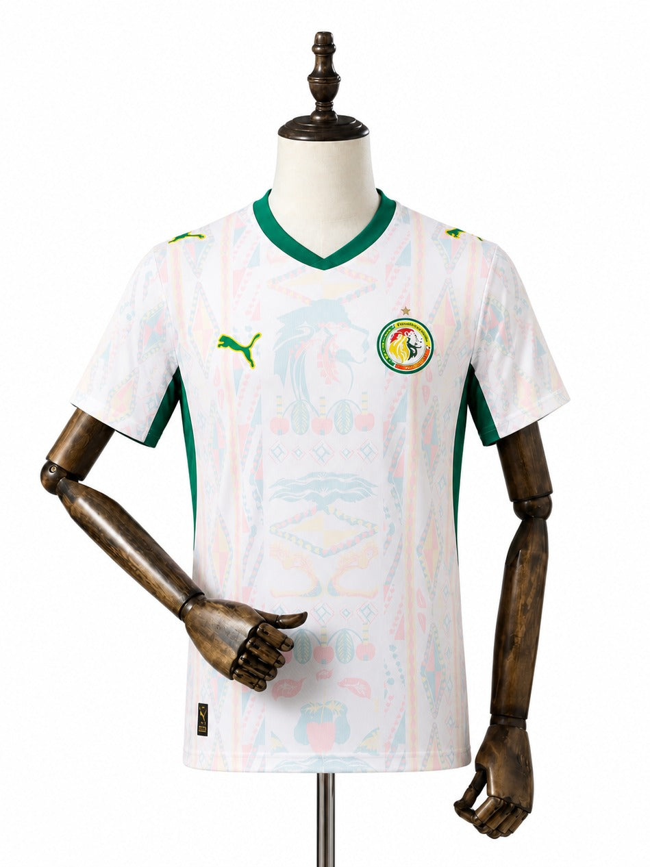 Camisa Seleção Senegal 2 uniforme 2026 manequim fundo branco