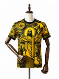 Camisa Seleção Brasileira Amarela (Edição Cristo) 2026 manequim fundo branco