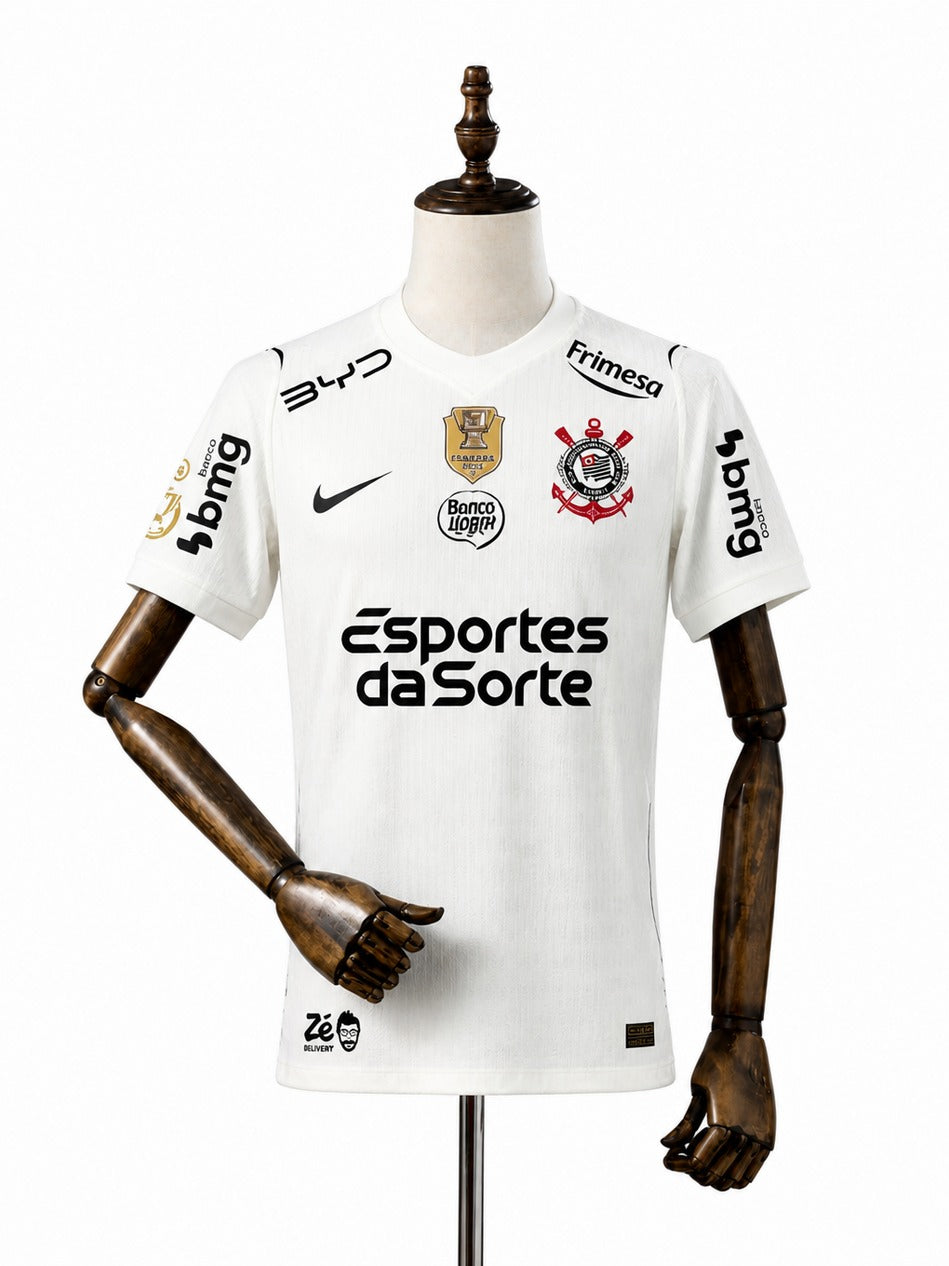 Camisa Corinthians - 1º Uniforme Jogador Completa 2026/2027 frente manequim