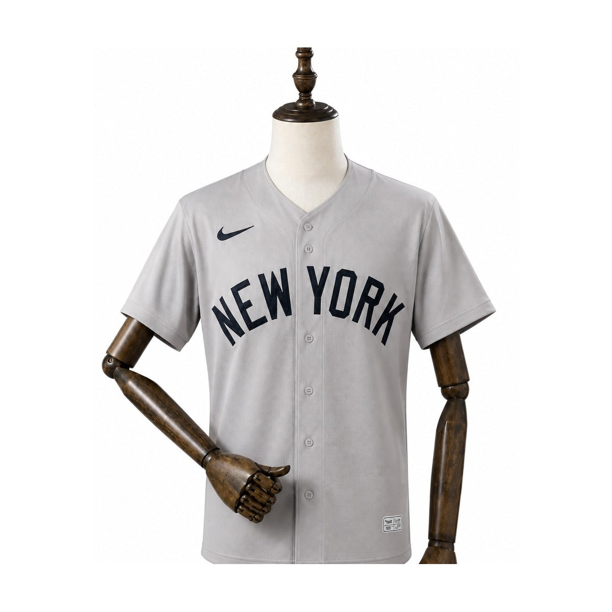 New York Yankees MLB – Camisa Oficial Segunda (Away) frente manequim fundo branco