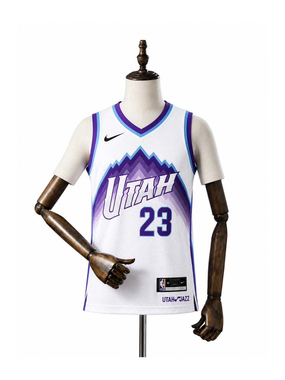 Camiseta NBA Utah Jazz - 2ª Camisa (Away) frente manequim fundo branco padronizada