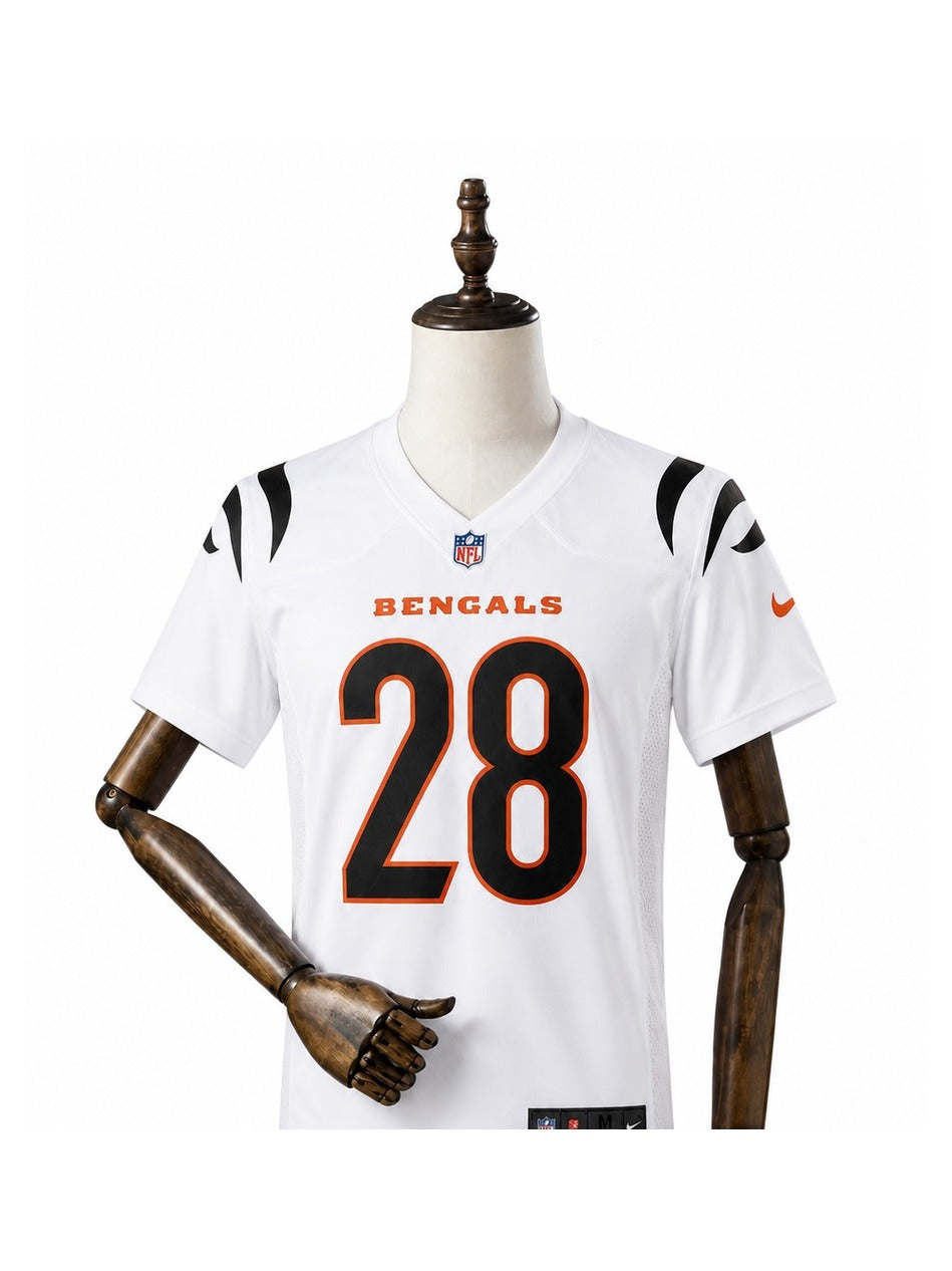 Camisa Cincinnati Bengals Away (Visitante) NFL frente manequim fundo branco