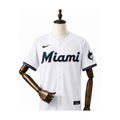 Miami Marlins MLB – Camisa Oficial Primeira (Home) frente manequim fundo branco