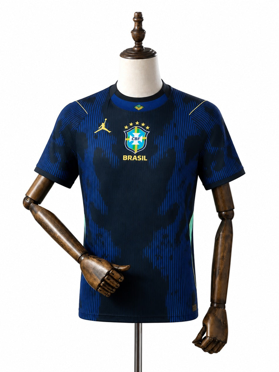 Camisa Seleção Brasileira Azul 2026 frente manequim fundo branco
