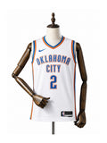 Camiseta NBA Oklahoma City Thunder - 2ª Camisa (Away) frente manequim fundo branco padronizada