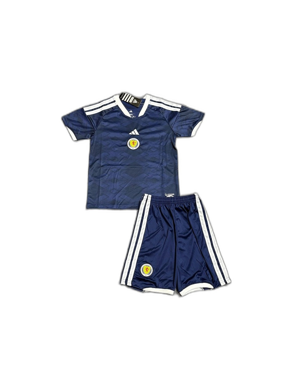 Camisa 2026 Scotland Home Infantil frente fundo branco