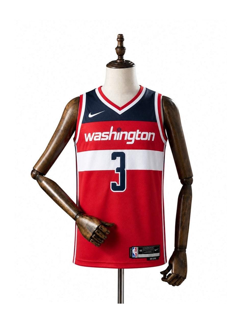 Camiseta NBA Washington Wizards - 1ª Camisa (Home) frente manequim fundo branco padronizada