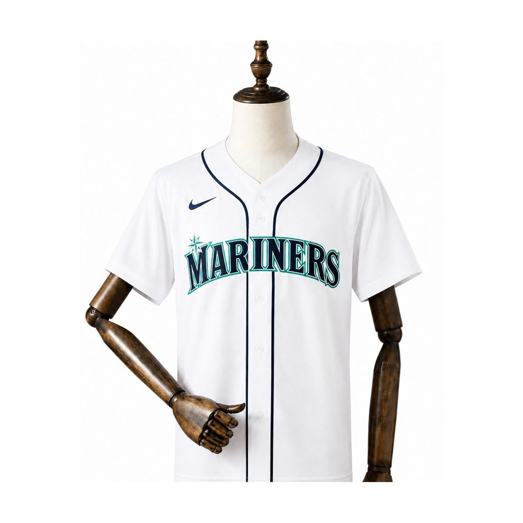 Seattle Mariners MLB – Camisa Oficial Primeira (Home) frente manequim fundo branco