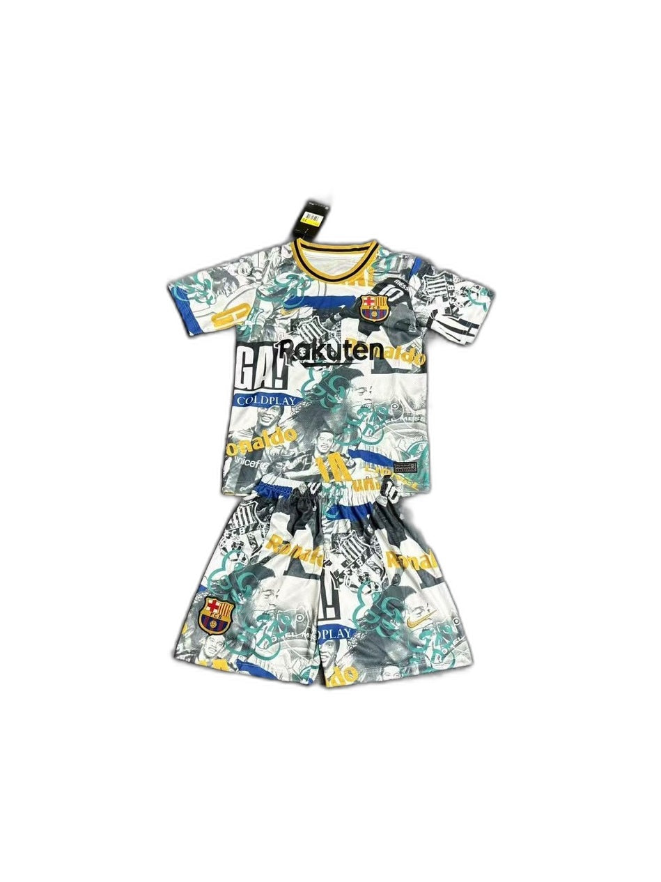 Camisa 2025-26 Barcelona Infantil frente fundo branco