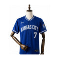 Kansas City Royals MLB – Camisa Oficial Segunda (Away) frente manequim fundo branco