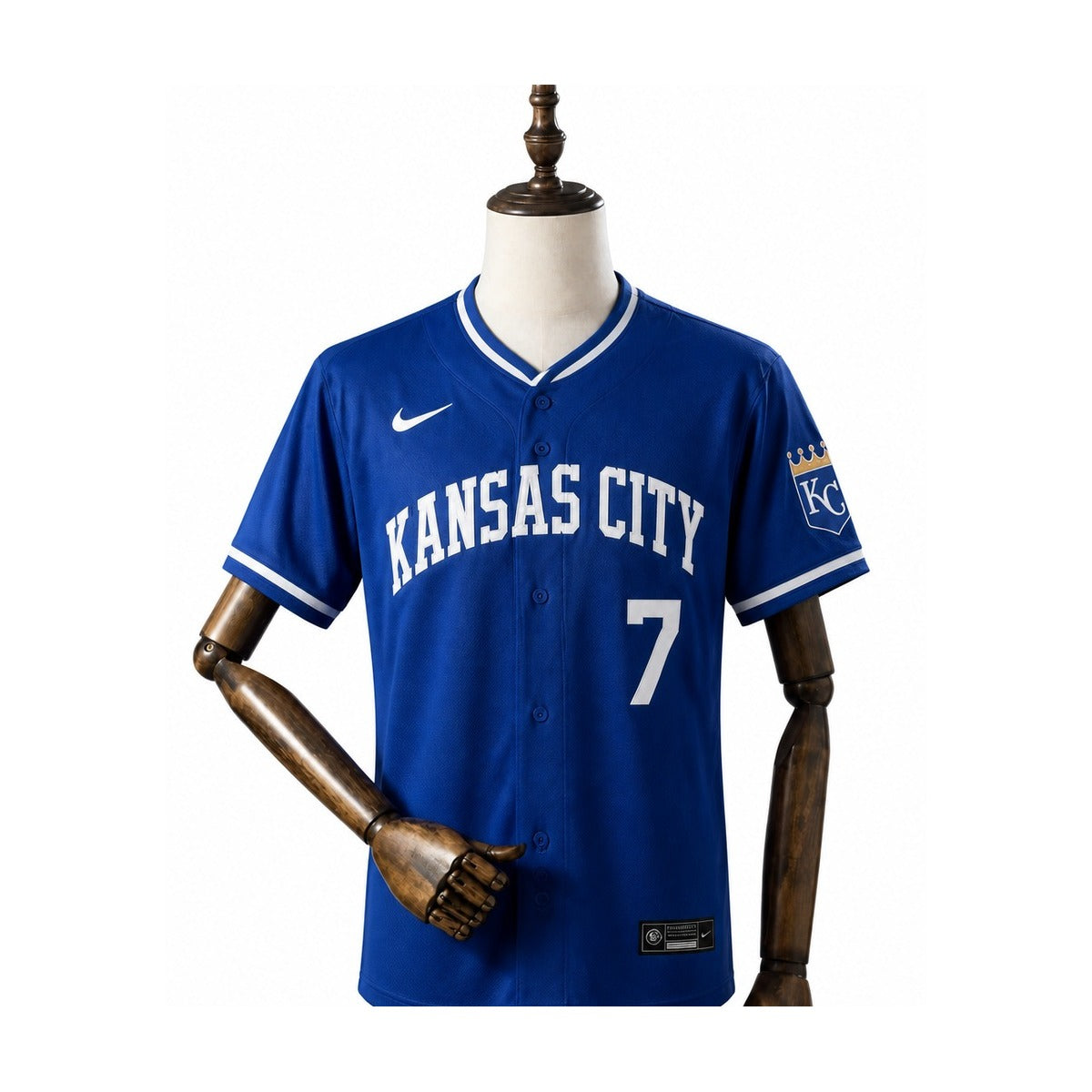 Kansas City Royals MLB – Camisa Oficial Segunda (Away) frente manequim fundo branco
