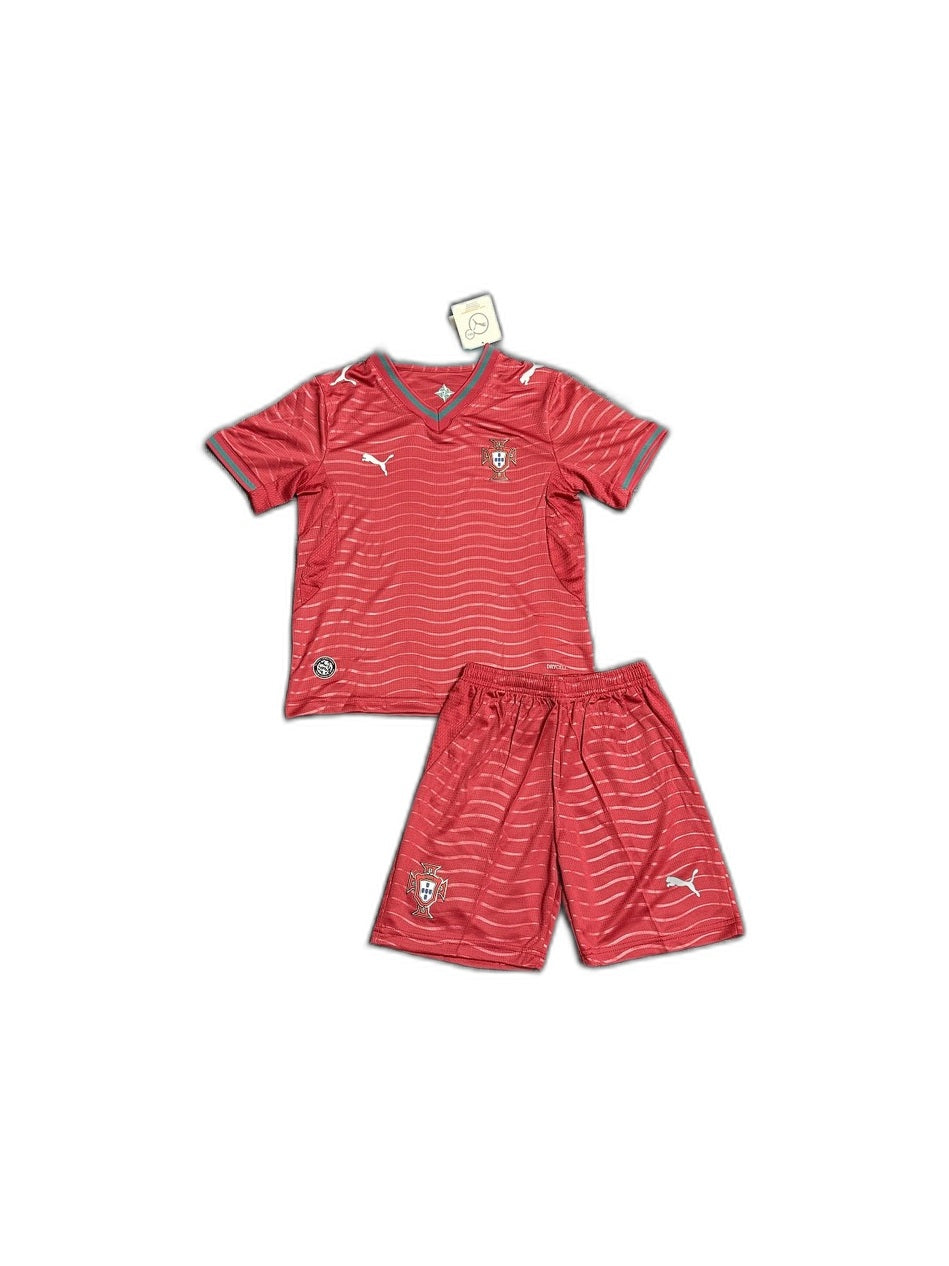 Camisa 2026 Portugal home jersey Infantil frente fundo branco