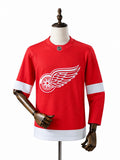 Detroit Red Wings NHL Jersey – Home & Away frente real web manequim fundo branco