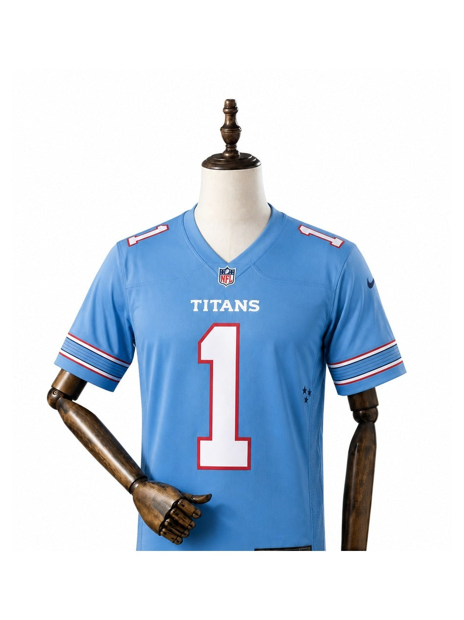 Camisa Tennessee Titans Home (Titular) NFL frente manequim fundo branco