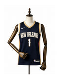 Camiseta NBA New Orleans Pelicans - 2ª Camisa (Away) frente manequim fundo branco padronizada