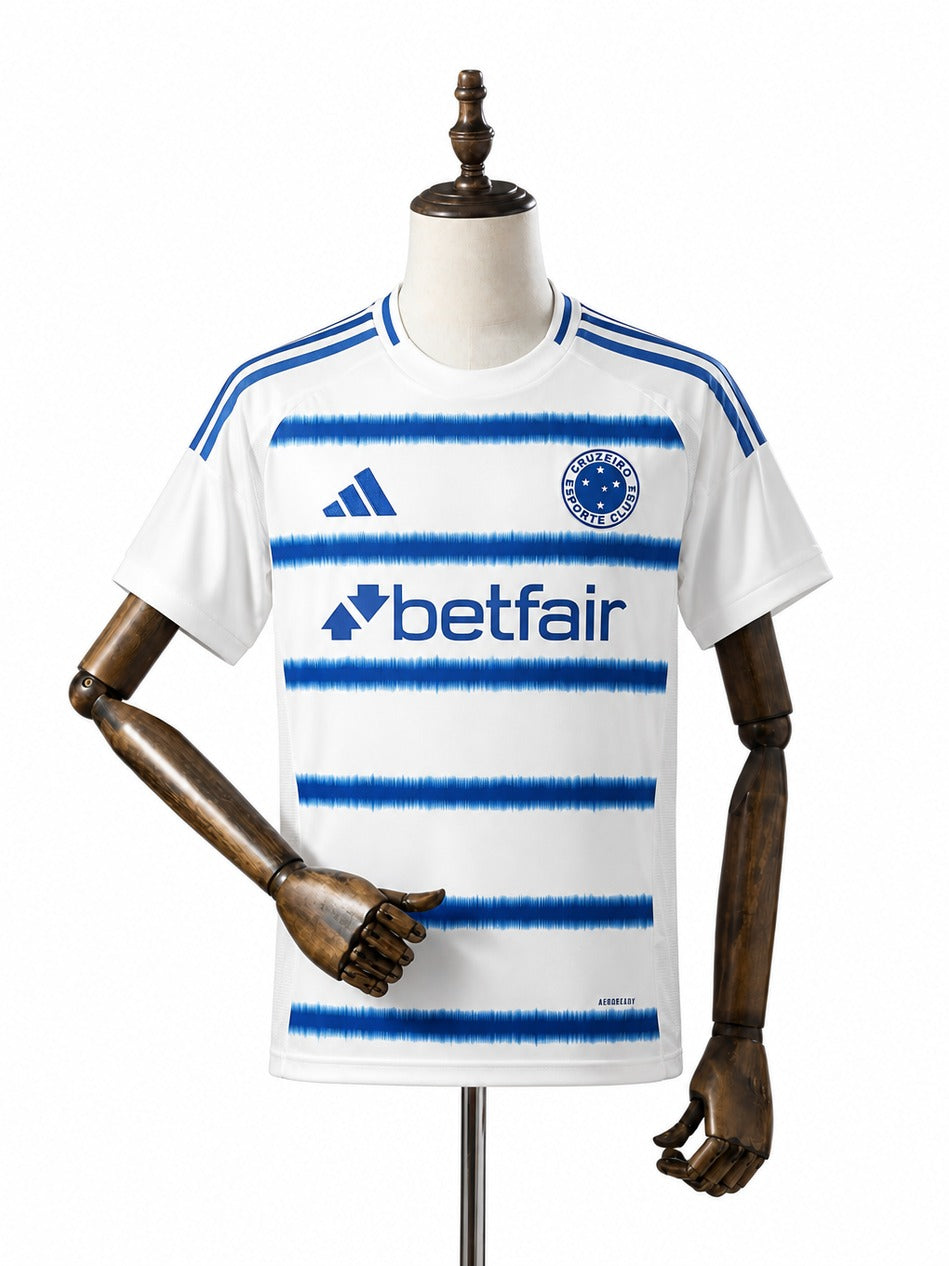 Camisa Cruzeiro - 2º Uniforme Torcedor Sem Patch 2025/2026 frente manequim