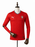 Camisa Seleção Portugal Vermelha Manga longa  1 uniforme  2026 manequim fundo branco
