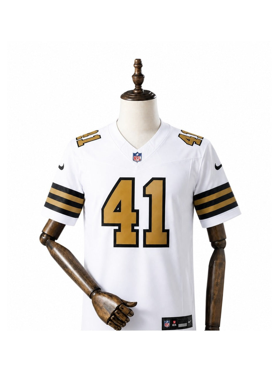 Camisa New Orleans Saints Away (Visitante) NFL frente manequim fundo branco