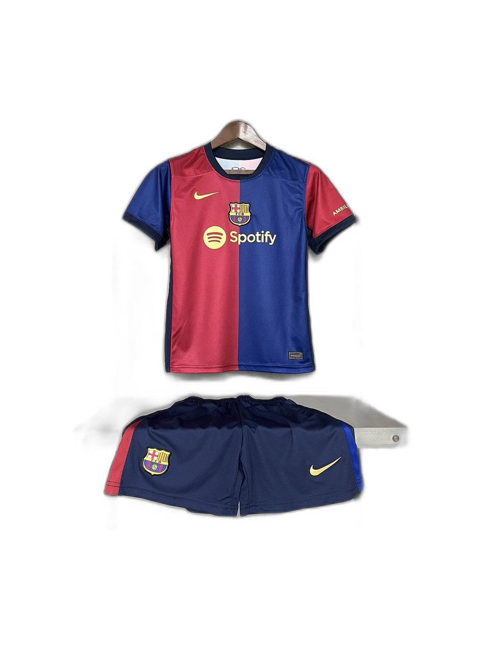 Camisa 2024-25 Barcelona Home Infantil frente fundo branco